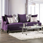 SM2208 2 pc Sisseton purple chenille fabric sofa and love seat set