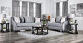 SM2670 2 pc Canora grey lovelle nefyn grey burlap weave fabric sofa and love seat set