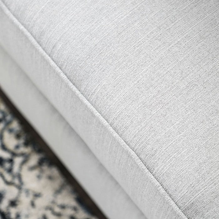 SM2671 2 pc Ornella lighy gray linen like fabric sectional sofa with chaise