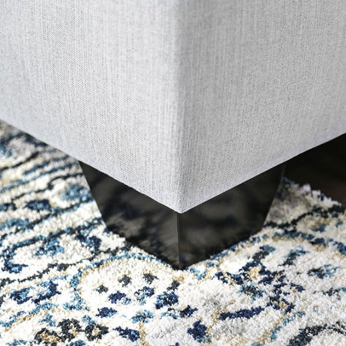 SM2671 2 pc Ornella lighy gray linen like fabric sectional sofa with chaise