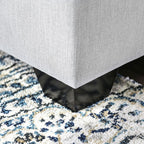 SM2671 2 pc Ornella lighy gray linen like fabric sectional sofa with chaise