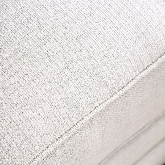 SM2672 2 pc Giovanni beige linen like fabric sofa and love seat set nail head trim