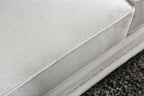SM2675 2 pc Ilse off white chenille fabric sofa and love seat set track arms