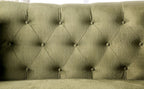 SM2684 2 pc Kaye green chenille fabric sofa and love seat set nail head trim curved back arms