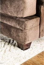 SM5142BR 2 pc Bonaventura brown plush microfiber sofa and love seat set