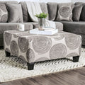 SM5142GY-OT  Bonaventura gray plush microfiber square ottoman