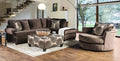 SM5143BR 2 pc Bonaventura brown plush microfiber sectional sofa