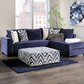 SM5151 2 pc Hokku designs griswold navy textured patterned fabric sectional sofa with chaise
