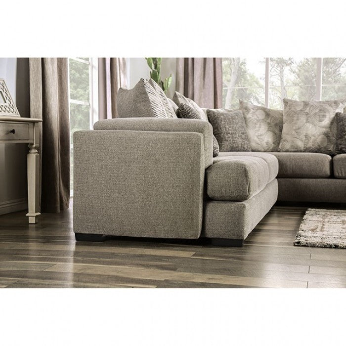 SM5182 3 pc Rosdorf park angelia light gray chenille fabric sectional sofa with chaise