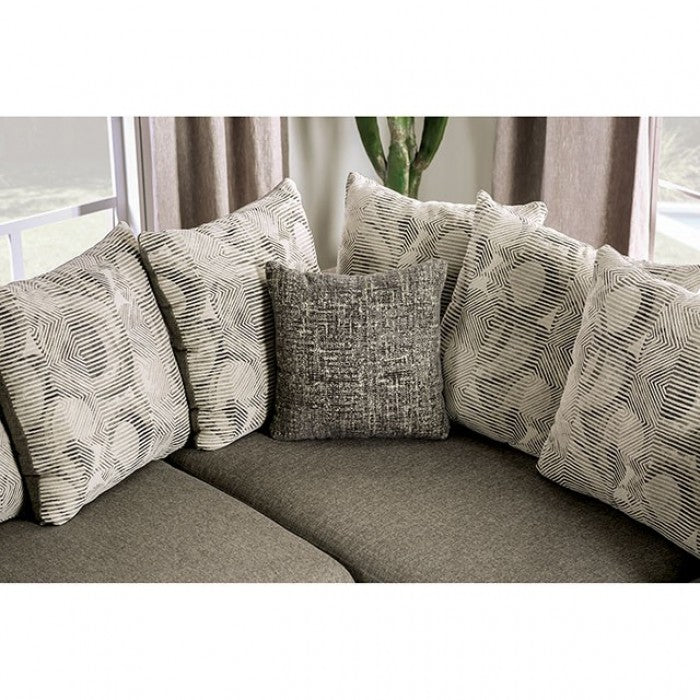 SM5182 3 pc Rosdorf park angelia light gray chenille fabric sectional sofa with chaise
