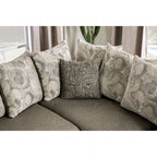 SM5182 3 pc Rosdorf park angelia light gray chenille fabric sectional sofa with chaise