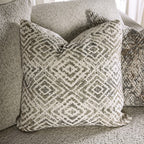 SM6092  2 pc Moorpark off white boucle fabric sofa and love seat set multi color throw pillows