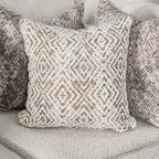 SM6092-SECT 3 pc Moorpark off white boucle fabric sectional sofa with wide sloped track arms