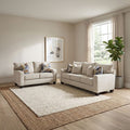 Harrow Linen Beige Fabric Sofa and Love Seat Set – SM6098-2PC