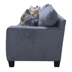 Thame Denim Blue Fabric Sofa and Love Seat Set – SM6099-2PC