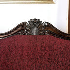 SM6433  Sofa 0nly Matteo burgundy chenille dark walnut wood trim traditional sofa