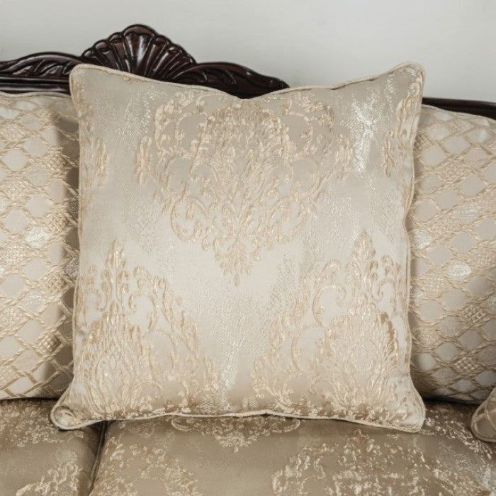 Huelva Beige Fabric Traditional Sofa and Love Seat Set – SM6452