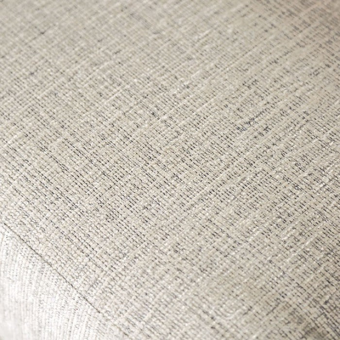 SM7756 2 pc Cassani light gray chenille fabric walnut wood trim traditional sofa and love seat set