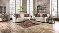 SM8003 2 pc Jarrow ivory linen like fabric sofa and love seat set