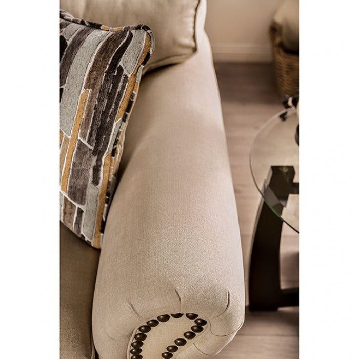 SM8008 2 pc Rosdorf park myra kailyn sand chenille fabric sofa and love seat set