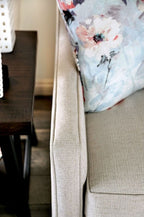 SM8014 2 pc Rosdorf park myra nadene ivory chenille fabric sofa and love seat set