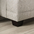 SM8193 2 pc A&J homes studio stephney grey linen like fabric sofa and love seat set sloped arms