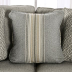 SM8193 2 pc A&J homes studio stephney grey linen like fabric sofa and love seat set sloped arms
