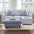 SM8206 2 pc Rosdorf park chiswick light grey performance fabric sectional sofa with chaise track arms