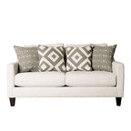 SM8563 2 pc parker ivory premium fabric contemporary style sofa and love seat set