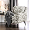 SM8564-CH-FL Charlton home Dorset floral pattern burlap weave fabric mid-century modern accent chair
