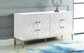Best Master T1942WH Everly quinn schade white high gloss finish wood and gold metal accents sideboard server cabinet