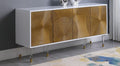 Best Master T1952 Everly quinn youngquist white with gold high gloss finish wood sideboard server cabinet