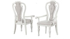 TM3050WH-7PC 7 pc August grove rustic antique white finish wood dining table set